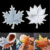 CheeseandU 4 moldes de resina para posavasos de silicona, hojas de arce, resina epoxi para resina, hormigón, cemento, decoración del hogar, suministros de fiesta de cosecha de Acción de Gracias (2 grandes 2 pequeños) - Arteztik
