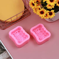 2 moldes de jabón de silicona 3D para velas, fondant decoración de pasteles, chocolate, dulces, azúcar, gelatina, barra de loción, arcilla Ploymer - Arteztik

