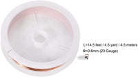 Uxcell alambre de cobre para manualidades, calibre 23, 0.024 in de diámetro. Alambre de metal flexible rojo para manualidades de bricolaje 14.5 pies/4.5 yardas 3 rollos - Arteztik
