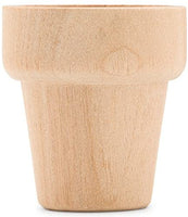Craft – Flower Pot – 1 – 1/2 inches de altura y 1 – 5/8 inch Amplia a la apertura – Unfinished Madera Flor pot- por Pájaros Carpinteros Artesanía - Arteztik
