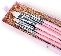 HIMI - Juego de 5 pinceles de acuarela para pintura acrílica de acuarela para rostro y cuerpo, ideal como regalo, para niños y adultos, color rosa, pinceles - Arteztik
