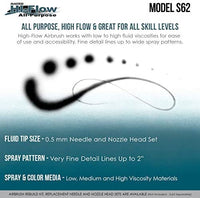 Master Airbrush s622-set Master S62 All-Purpose precisión dual-action sifón Feed Airbrush Pro Set con 3 conjuntos de boquilla - Arteztik
