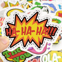Pegatinas de equipaje creativas personalidad para coche, guitarra, monopatín, motocicleta, parachoques de graffiti, 50 unidades - Arteztik
