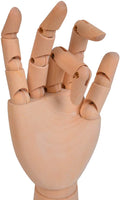 Baitaihem Manikin Maniquí de mano de dibujo artístico de madera con dedos flexibles de madera, 7.0 in, mano izquierda y derecha - Arteztik
