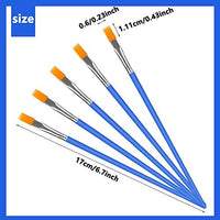 Juego de pinceles de pintura para artistas, pinceles planos de nailon, para óleo, acuarela, arte, modelos, pintura de uñas, pintura de roca, kits de pinceles para profesionales y niños, 30 unidades, color azul - Arteztik
