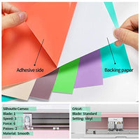 Paquete de hojas de vinilo adhesivas, 12.0 x 12.0 in, ultra mate, paquete de vinilo autoadhesivo permanente en 6 colores para Cricut y Cameo (con 1 papel de transferencia) - Arteztik
