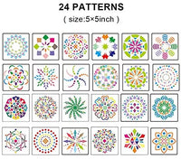 Juego de 53 herramientas de punteado de mandala, kit de herramientas de pintura, incluye plantilla de puntos, bolígrafo de bola, pinceles de pintura y bandeja para arcilla, manualidades de cerámica, pintura de rocas, colorear, dibujo artístico - Arteztik
