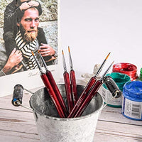 Juego de 5 pinceles de pintura de micro detalles, pinceles de pintura en miniatura para pintura, acrílico, miniatura, para acuarela, aceite - Arteztik
