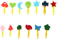 Oenbopo - 31 pinceles de pintura para niños, esponjas de aprendizaje temprano para pintar con manga larga, impermeables, delantal de pintura - Arteztik
