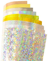 BK Holographic Opal Craft Adhesive Vinyl Sheets(12"X12"), 7 Colors Sticker Vinyl Bundle, Suitable for All Cutting Machines, Ideal for Decal, Craft Cutters, Stickers (Rainbow) - Arteztik
