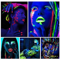 Seisso Polvo de pigmento que brilla en la oscuridad con lámpara, 12 colores de larga duración, tinte autobrillante, resina epoxi en polvo luminoso para arte de uñas DIY, pintura acrílica Slime, arte fino y manualidades, festivales, fiesta temática, Hallow - Arteztik
