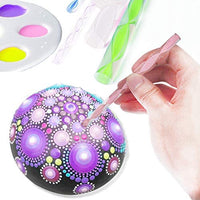 Mandala Dotting Herramientas para Pintura, Rock Paint Kits, Nail Art, Polymer Clay, DIY Suministros con bolígrafo de punta redonda, Paint Brush Set, Metal Modelling Ball Herramientas, Mandala Plantilla y bandeja - Arteztik
