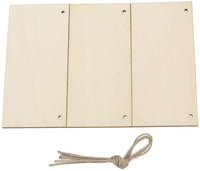 Janou - 3 placas de madera para colgar en blanco, rectangulares, para manualidades, proyectos de madera, letrero con cuerda para puerta, decoración de pared, 3.94 x 7.87 pulgadas - Arteztik
