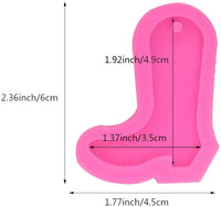Nifocc - Molde de silicona con forma de bota de vaquero, talones altos, llavero, amuletos de resina epoxi moldes de fundición con agujero para manualidades – 2 piezas - Arteztik
