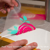 Frisco Craft - Rollo de cinta de transferencia de papel transparente para alineación perfecta de Silhouette Cameo, vinilo adhesivo Cricut para calcomanías (12 x 50 pies) - Arteztik
