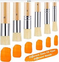 6 pinceles de madera para plantillas de 6 tamaños, pinceles naturales para plantillas, pinceles de pintura, pinceles de cerdas de madera, pinceles para pintura acrílica, acuarela, proyectos de tarjetas, manualidades - Arteztik
