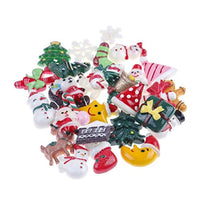 IYSHOUGONG 30 piezas Mini de resina de Navidad de respaldo plano Scrapbooking cabujones adornos para álbum tarjeta DIY Hairbow teléfono cubierta decoración, estilo aleatorio - Arteztik
