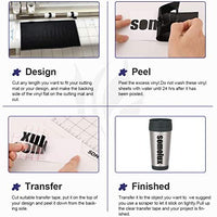 Cinta de papel de transferencia SOMOLUX Roll-12" x 50' para Silhouette Cameo, vinilo adhesivo Kricut para Des, pegatinas, Wacals, letreros, ventanas y otras superficies lisas (0.5'' Red Grid) - Arteztik
