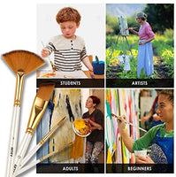 Artify - Juego de 15 pinceles para pintura acrílica de acuarela, incluye estuche de transporte con paleta y 2 esponjas - Arteztik
