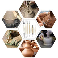 Juego de herramientas de escultura de arcilla, 30 piezas de cerámica de madera para tallar, arcilla de cerámica, kit de herramientas de modelado con bolsa portátil para principiantes, manualidades profesionales - Arteztik
