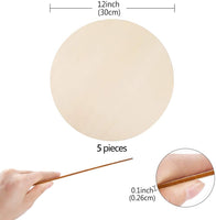Caydo 5 piezas de 14.0 in de madera circular para puerta Percha de madera redonda sin terminar para pirografía, pintura y decoraciones navideñas - Arteztik
