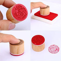 Decora - 6 sellos de goma de madera con diseño de copo de nieve para tarjetas, álbumes de recortes y manualidades - Arteztik
