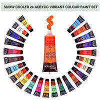 Juego de pintura acrílica para pintar, 24 colores acrílicos vibrantes de 0.7 fl oz para lienzo, madera, tela, cuero, cartón, papel y manualidades - Arteztik
