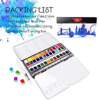Artistas acuarela juego de pintura removible acuarela kits de pintura suministros de arte de pintura regalos para mujeres, adultos, niños, suministros de pintura profesional con paleta, acuarela pincel bolígrafos (24 colores) - Arteztik

