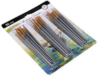 Conda - Juego de 50 pinceles de pintura multiusos para acrílico, aceite, acuarelas - Arteztik
