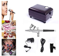 Youteo - Kit de aerógrafo de acción única con mini compresor de aire para decoración de tartas, maquillaje, diseño de uñas, tatuaje, pintura de modelos - Arteztik
