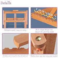 Louise Maelys Caballete de mesa de madera de haya, caballete de arte para pintar lienzos, caballete de mesa para pintores, adultos y niños - Arteztik
