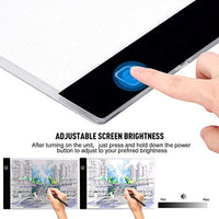 Udefineit USB Powered A4 Escala LED ajustable Light Pad, Ultra-delgada Dimmable Brillo LED Tracing Light Box para Artistas Animación Sketching - Arteztik
