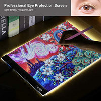Caja de luz para rastrear la pintura de diamantes, tamaño A4 portátil de luz LED, alimentación USB, brillo regulable para malas hierbas de vinilo, dibujo de arte, bocetos, animación - Arteztik

