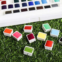 Set de pintura de acuarela para niños, suministros de arte, regalos de pintura para artistas, adultos, adolescentes, juego de 24 colores vibrantes surtidos con pinceles de acuarela, paleta y estuche de almacenamiento duradero - Arteztik
