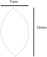 Espejos de cristal para manualidades, 100 piezas, diseño de caballo de ojo, para proyectos de manualidades y bordado de Sheesha de 0.472 x 0.276 in - Arteztik
