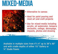 U.S. Art Supply - Tableros de madera de abedul de 24.0 x 24.0 in (24 x 24 pulgadas) de profundidad de artista (2 unidades) – lienzo de pared de madera de profundidad – pintura de medios mixtos, acrílico, aceite, encáustico - Arteztik
