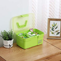 Kinsorcai Caja de almacenamiento de plástico de 11.0 in con bandeja extraíble, organizador multiusos y estuche de almacenamiento para arte y cosméticos (verde) - Arteztik
