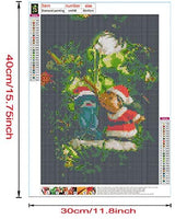 Kit de pintura de diamante para adultos, bricolaje 5D regalo de Navidad redondo completo taladro arte perfecto para la relajación y decoración de la pared del hogar regalos de Navidad (11.8 x 15.7 in) - Arteztik

