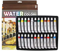 S & E Teacher EDITION - Juego de pintura para acuarela, almohadilla para acuarelas + 24 tubos de pintura de color + 10 pinceles + paleta de pintura, kit de arte para adultos, principiantes o estudiantes avanzados. - Arteztik
