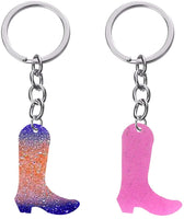 Nifocc - Molde de silicona con forma de bota de vaquero, talones altos, llavero, amuletos de resina epoxi moldes de fundición con agujero para manualidades – 2 piezas - Arteztik
