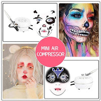Kit de aerógrafo, Fy-Light multipropósito de alimentación por gravedad de una sola acción con mini compresor de aire portátil para maquillaje, aficiones, manualidades, decoración de tartas, tatuaje - Arteztik
