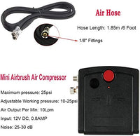 Airbrush Kit with Mini Compressor Airbrush Cleaning Kit- Dual-Action Airbrush Spray Gun, Airbrush Cleaning Pot Tools, Hose with Airbrush Set for Cake, Painting, Hobby, Decorating, Tattoo, Makeup, Nail - Arteztik
