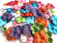 100 piezas de parches de flores de 0.984 x 0.984 in de papel de morera para álbumes de recortes, para bodas, muñecos de la casa, tarjetas de papel mini flores producto de Tailandia. - Arteztik
