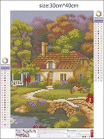 Kit de pintura de diamante 5D con perforación completa, paisaje campestre, pintura de bordado con diamantes de imitación, arte para decoración de pared del hogar, 12 x 16 pulgadas - Arteztik
