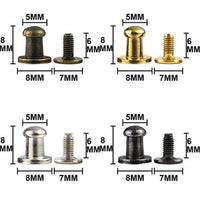 150 juegos de 0.315 x 0.197 x 0.315 in de color mezclado botones picos y tachuelas kit de cabeza redonda tornillo trasero cuero artesanía rápido remache punk Stud y Spike para ropa zapatos cinturones bolsos collares de perro accesorios 5/16 pulgadas - Arteztik
