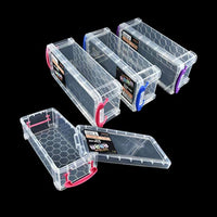 4-Pack Extra Large Capacity Pencil Box, Clear Plastic Multipurpose Utility Box, Office Supplies Storage Organizer Box for Pens Brush Painting Pencils College Student Kids School Art Supplies - Arteztik
