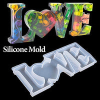 Thanksky - Moldes de resina de cristal, diseño único con letras de cristal, para decoración de interiores, decoración del hogar, arte de pared, para colgar en la pared (mezcla) - Arteztik
