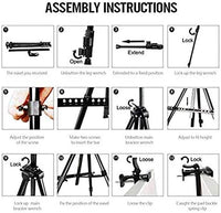 Acesgame - Soporte de caballete de aluminio reforzado con trípode de aluminio de 21 a 66 pulgadas de altura ajustable con bolsa portátil para pintura y exhibición - Arteztik
