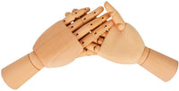 Baitaihem Manikin Maniquí de mano de dibujo artístico de madera con dedos flexibles de madera, 7.0 in, mano izquierda y derecha - Arteztik
