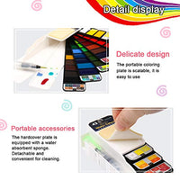 BBLIKE - Juego de pintura de acuarela con 4 pinceles variados, 42 colores surtidos, kit de acuarela portátil de viaje, juego de bocetos de campo de acuarela para principiantes, niños, estudiantes, artistas y más - Arteztik
